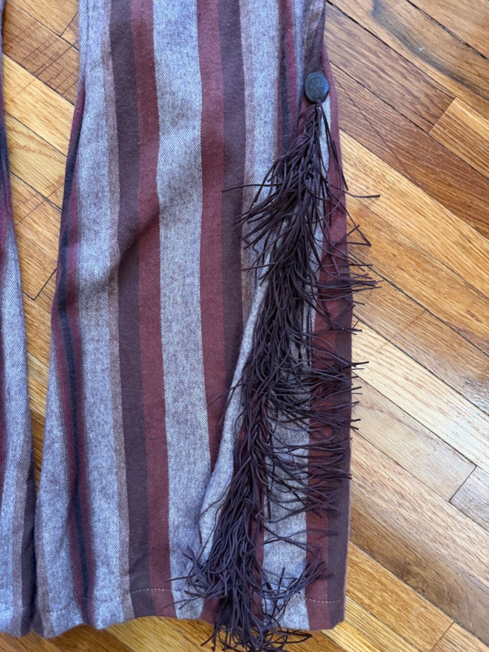 Silverado Apparel - Nicole Fringe Sandia Striped Pants - M - Made in the USA - Picture 10 of 12